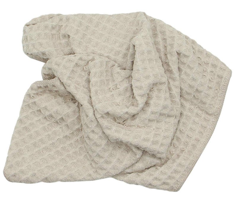 VeraSong Waffle Weave Absorbent Kitchen Dish Towels - Thick Microfiber 16Inch x 24Inch 3 Pack Khaki - Image 5
